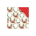 My Minds Eye - Christmas on Market Street - 12x12 Paper - Holiday Wreaths