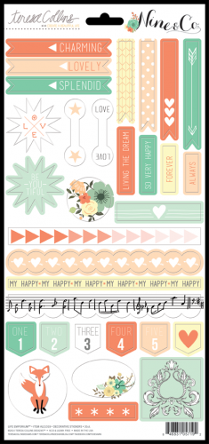 Teresa Collins Designs - Nine & Co. Collection - Decorative Sticker