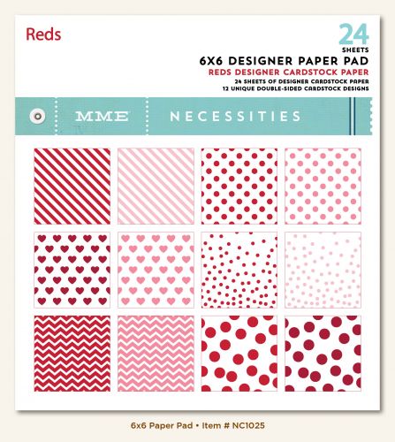 My Mind's Eye - Necessities - Reds 6x6 Paper Pad