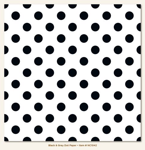 My Mind's Eye - Necessities - Black & Gray Dot Paper