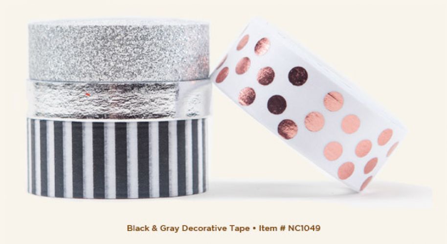 My Mind's Eye - Necessities - Black & Gray Decorative Tape