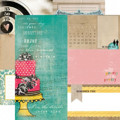 Echo Park Paper Company - Photo Freedom - Birthday Wishes Collection - 12 x 12 Paper - Cake Stand