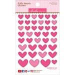 Bella Blvd - Puffy Hearts Stickers 4.25"X6" - Punch Mix