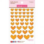 Bella Blvd - Puffy Hearts Stickers 4.25"X6" - Orange Mix