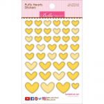 Bella Blvd - Puffy Hearts Stickers 4.25"X6" - Bell Pepper Mix