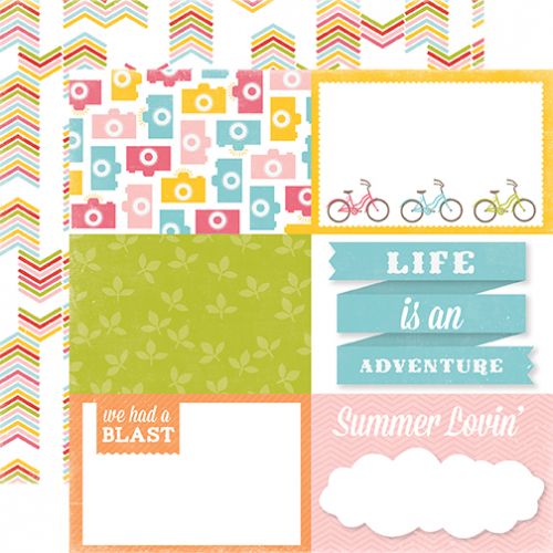 Echo Park Paper Company - Photo Freedom - Fun in the Sun - 12 x 12 Paper - Neighborhood