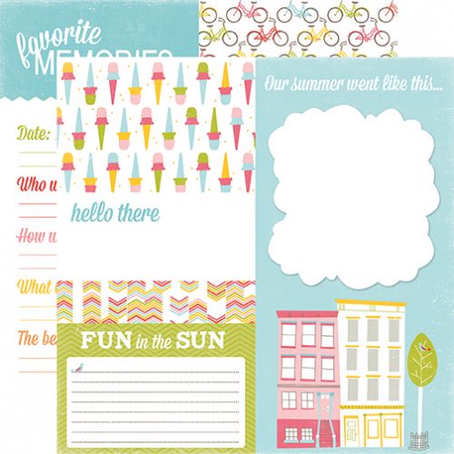 Echo Park Paper Company - Photo Freedom - Fun in the Sun - 12 x 12 Paper - Sidewalk