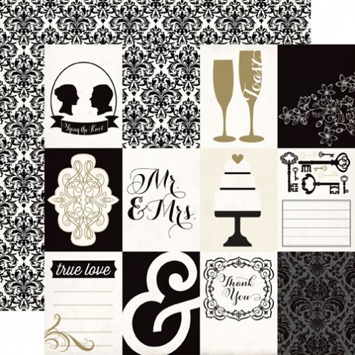 Echo Park Paper Company - Photo Freedom - You & Me Collection - 12 x 12 Paper - True Love