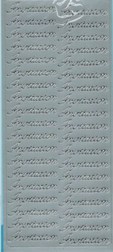Peel Off Stickers - Invitation - Silver