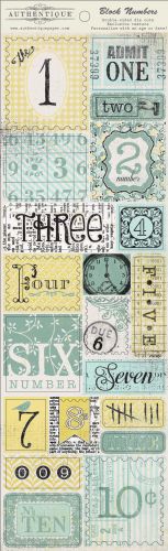 Authentique - Renew - Block Numbers Die Cuts