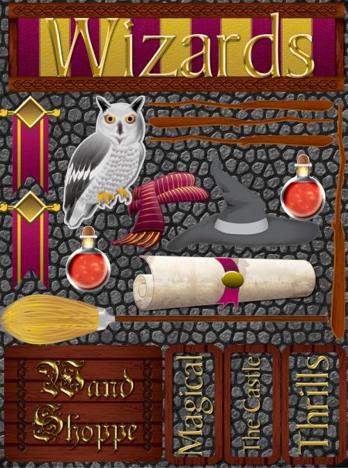 Reminisce - Signature Series - Dimensional Stickers 4.5"X6" Sheet Wizards