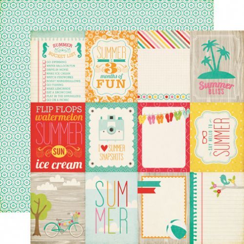 Echo Park Paper Company - Summer Bliss Collection - 12x12" Paper - Say Hello