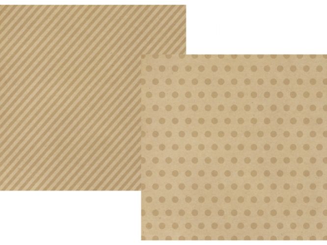 Simple Stories - Say Cheese - Kraft Dots/Stripe - 12x12 Simple Basics