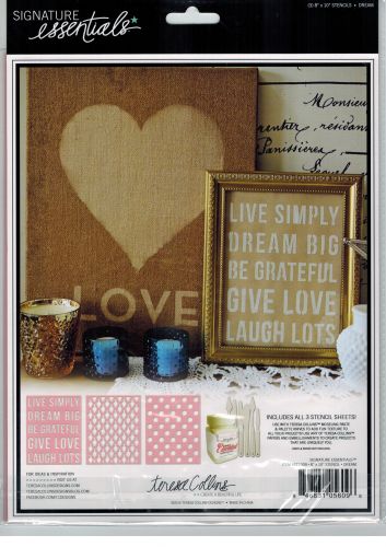 Teresa Collins Designs - Signature Essentials 8x10 Pack of 3 Stencils - Dream
