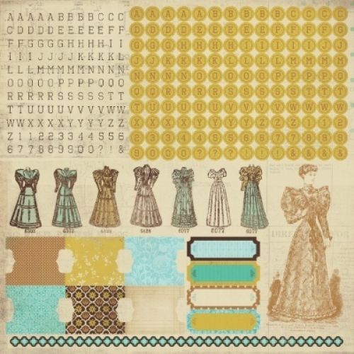 Kaisercraft - Madam Boutique - Cardstock Sticker Sheet 12"X12"