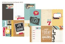 Simple Stories - 24/Seven - 12" x 12" - 4 x 6 Vertical Journaling Card Elements
