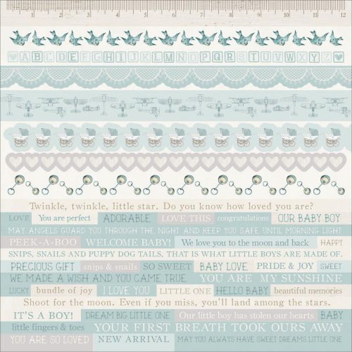 Kaisercraft - Peek-A-Boo - Cardstock Sticker Sheet 12"X12" - Boy