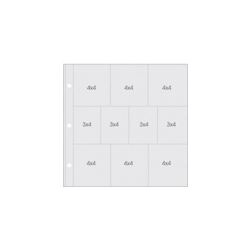 Simple Stories - Sn@p! Pocket Pages For 12"X12" Binders 10/Pkg - (6) 4"X4" & (4) 4"X3" Pockets