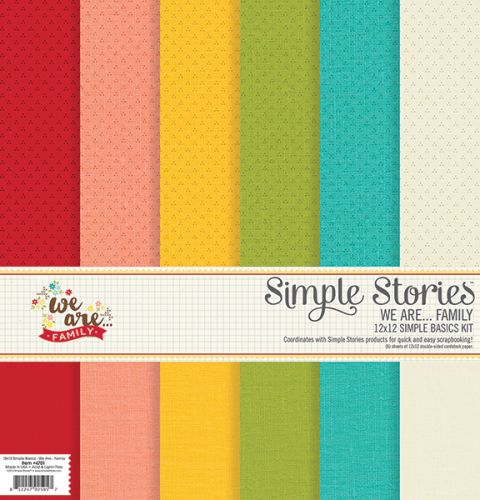 Simple Stories - We Are Family - Simple Basics Kit - 12"X12" 6/Pkg
