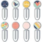 Simple Stories - Carpe Diem - Posh Epoxy Top Metal Clips 8/Pkg