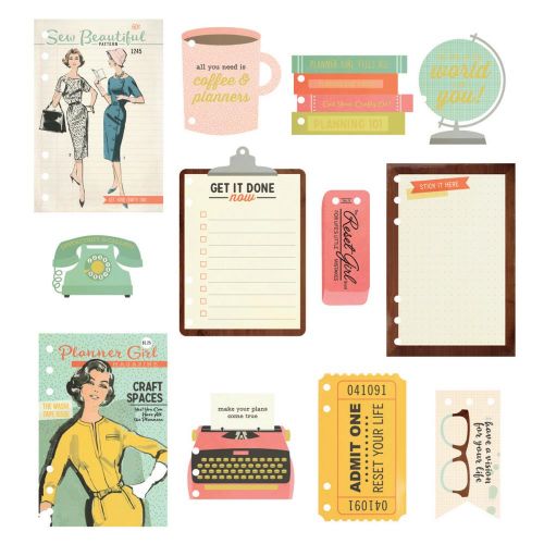Simple Stories - Carpe Diem - The Reset Girl Dashboard Inserts A5 12/Pkg - Foil Accents