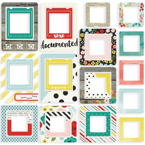 Simple Stories - Life in Color Chipboard Frames 24/Pkg