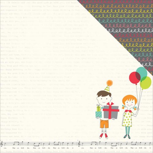 Simple Stories - Let's Party Double-Sided Cardstock 12"X12" - It's Your Day