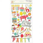 Simple Stories - Let's Party Chipboard Stickers 6"X12"