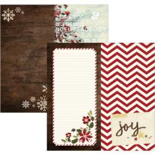 Simple Stories - Cozy Christmas - Double-Sided Elements Cardstock 12"X12" - 6"X12" Page Elements