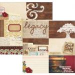 Simple Stories - Legacy - Double-Sided Cardstock 12"X12" - 4"X6" Horizontal Journaling Card Elements