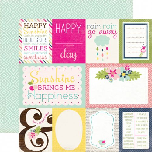 Echo Park Paper Company - Splendid Sunshine Collection - 12x12" Paper - Journaling Cards