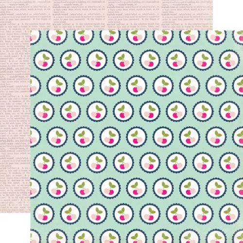 Echo Park Paper Company - Splendid Sunshine Collection - 12x12" Paper - Cheerful Cherries