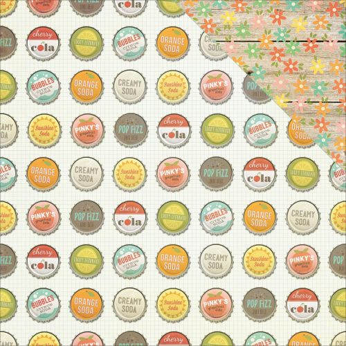 Simple Stories - Summer Vibes - 12"X12" Double-Sided Cardstock - Pop Fizz
