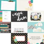Simple Stories - Carpe Diem Double-Sided Elements Cardstock 12"X12" - 4"X6" Horizontal Journaling Cards