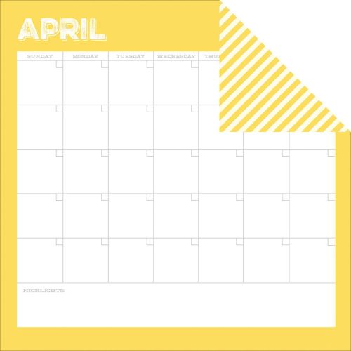Simple Stories - Life Documented - April Calendar Designer Cardstock