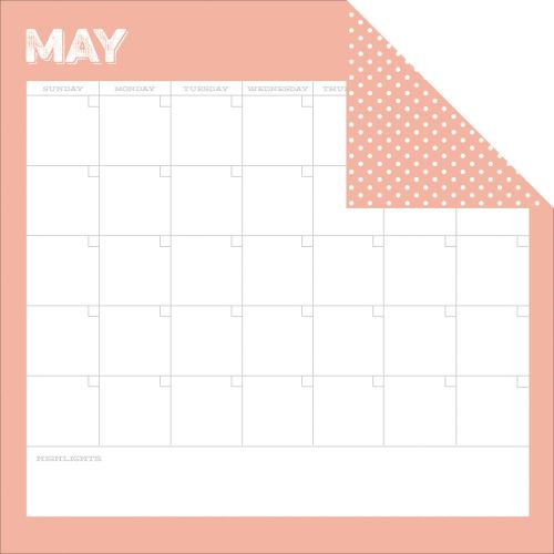 Simple Stories - Life Documented - May Calendar Designer Cardstock