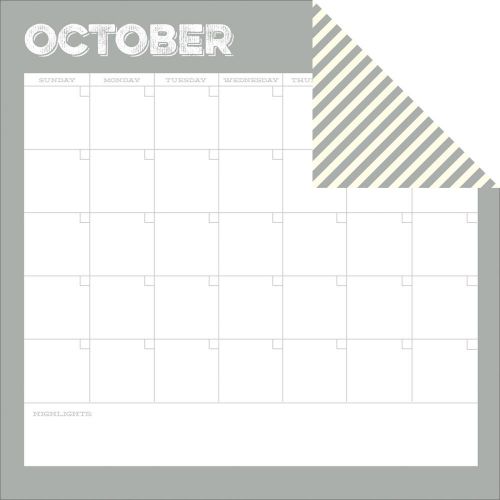 Simple Stories - Life Documented - October Calendar Designer Cardstock