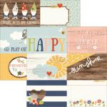 Simple Stories - Bloom & Grow - Double-Sided Elements Cardstock 12"X12" - 4"X6" Horizontal Journaling Cards