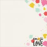 Simple Stories - Emoji Love - Double-Sided Cardstock 12"X12" - Ha Ha