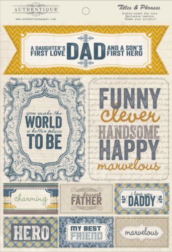 Authentique - Strong - 6" x 8" Titles & Phrases Die Cuts