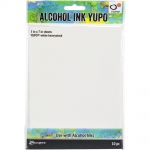 Tim Holtz Alcohol Ink White Yupo Paper 144lb 10/Pkg - 5"X7"