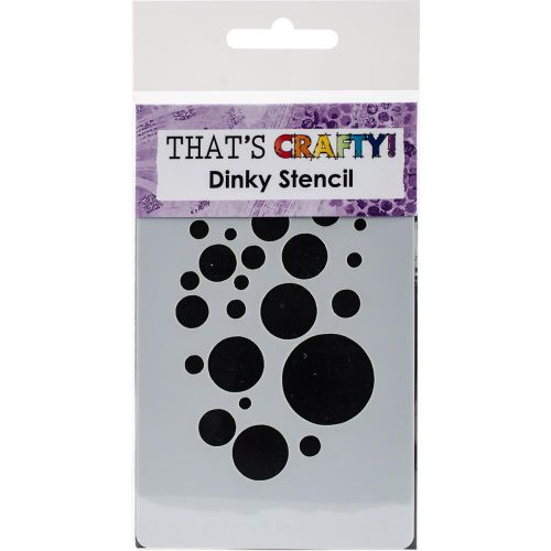 That's Crafty Dinky Stencil 3"X4.75" - Bubbles Background