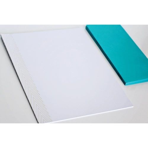 Teresa Collins Designs - Studio Gold - Foiled Stationery 8.5"X11" 12/Pkg - Chevron