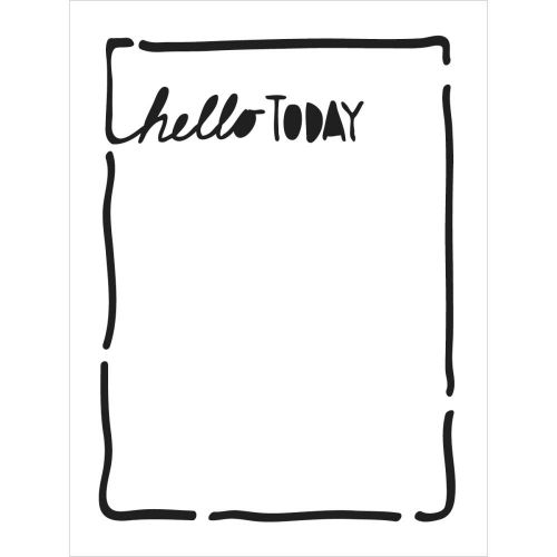 The Crafters Workshop - Life Bits Stencil 3"X4" - Hello Today