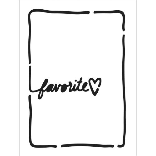 The Crafters Workshop - Life Bits Stencil 3"X4" - Favorite Bits