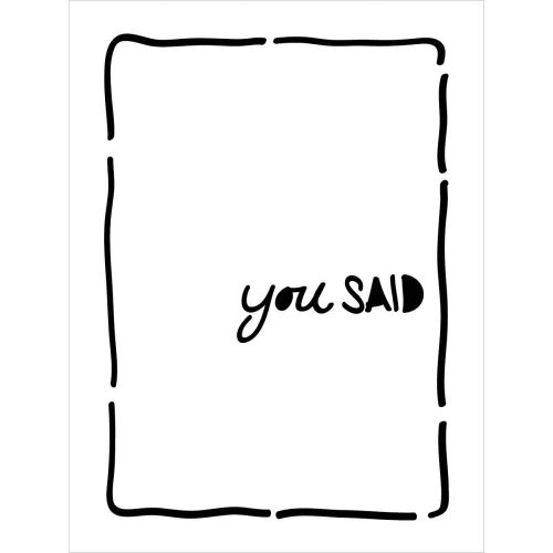 The Crafters Workshop - Life Bits Stencil 3"X4" - You Said Bits