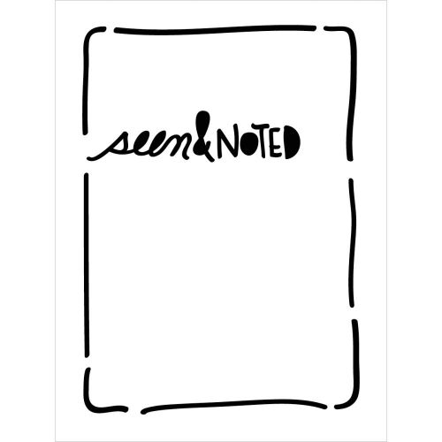 The Crafters Workshop - Life Bits Stencil 3"X4" - Seen & Noted Bits