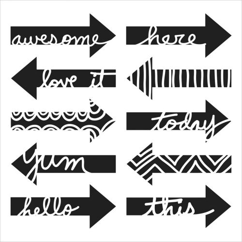 The Crafters Workshop - 12 x 12 Template - Word Arrows