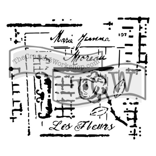 The Crafters Workshop - 6"X6" Template - Les Fleurs