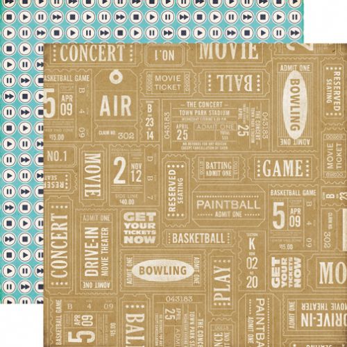 Echo Park Paper Company - That's my Boy Collection - 12x12" Paper - Admit One